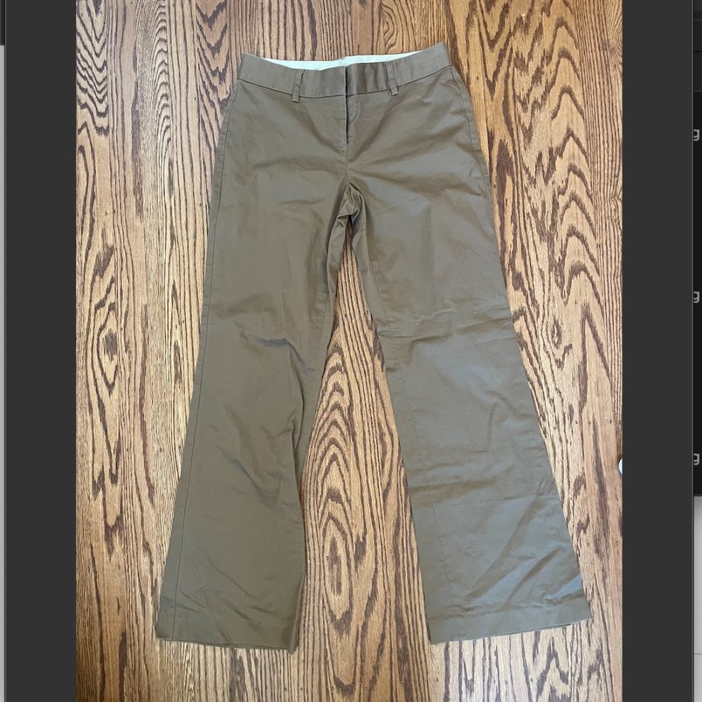 Express tan trousers straight leg low rise